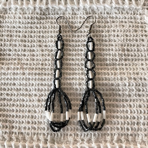 handmade Jewelry - Handmade Authentic Vintage Native American Indian Tribal Beaded Earrings